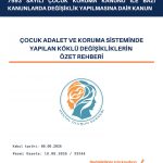 7593 sayılı Kanunla çocuk adalet ve koruma sisteminde yapılan değişiklikleri özetleyen Mental Oluşum Derneği rehber kapağı.
